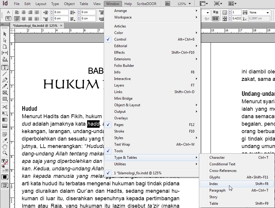  Index Indesign