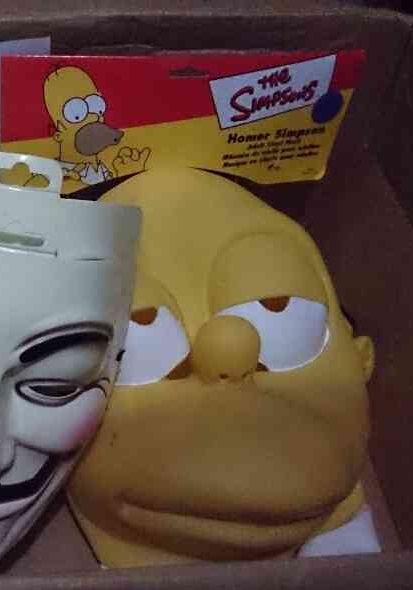 Officially Licensed Masks ~ V for Vendetta - Joker - The Simpsons