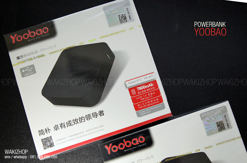 YooBao Powerbank Magic Cube 7800mah BNIB ORIGINAL + Garansi 6 Bulan