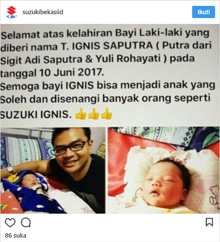 Ada- ada saja, Setelah bayi Pajero Sport dan Ignis, kini ada bayi Confero