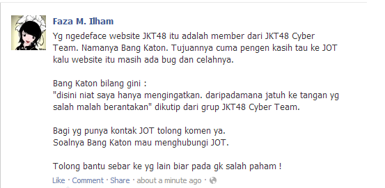 Website JKT48.COM Kenapa ya?