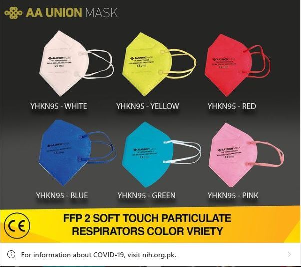FFP 2 Soft Touch Particulate Respirators Color Variety