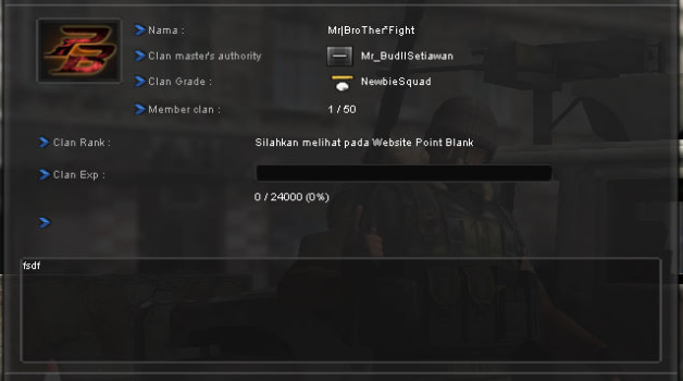 Hal Lucu Pada Deskripsi Clan Game PB (Point Blank)