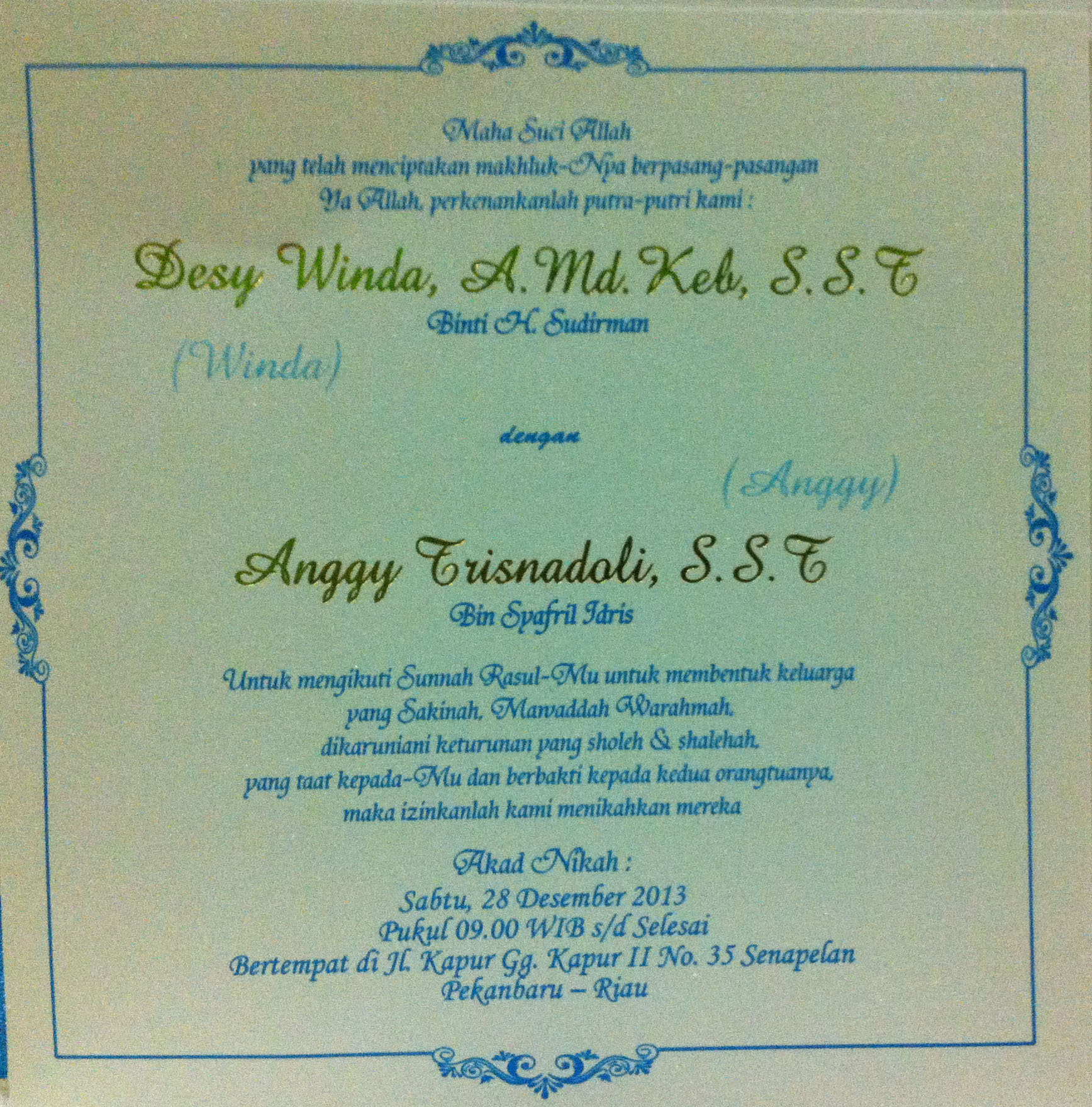 &#91;INVITATION&#93; ۩۩ Walimatul 'Ursy ۩