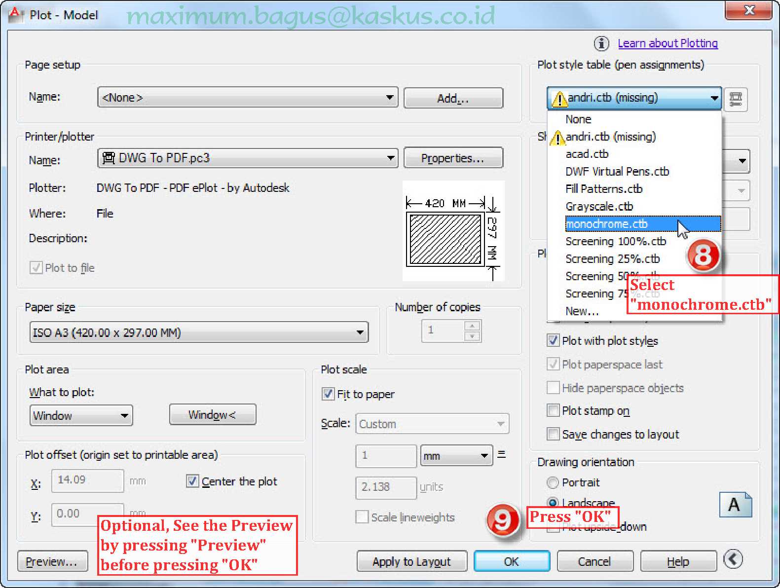 Print AutoCAD To PDF BlackWhite KASKUS