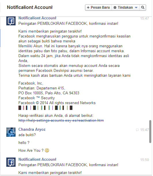 HATI-HATI GAN! AMANKAN AKUN FACEBOOK ANDA!
