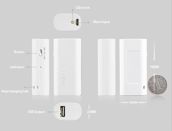 POWERBANK YOOBAO ORI ELFIN YB6101 2200 MAH TERKECIL SEDUNIA | RESELLER DROPSHIPPER