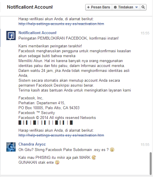 HATI-HATI GAN! AMANKAN AKUN FACEBOOK ANDA!
