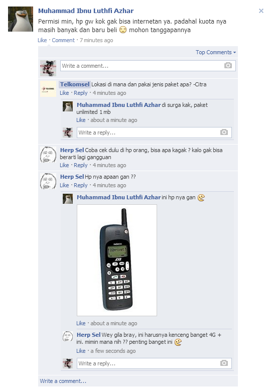 kasihan, admin FansPage T*lkomsel dikerjain..