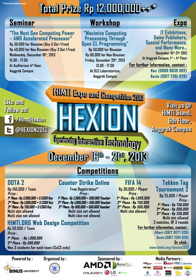 EVENT HEXION 2013 (HIMTI Expo and Competition 2013 BINUS UNIVERSITY)