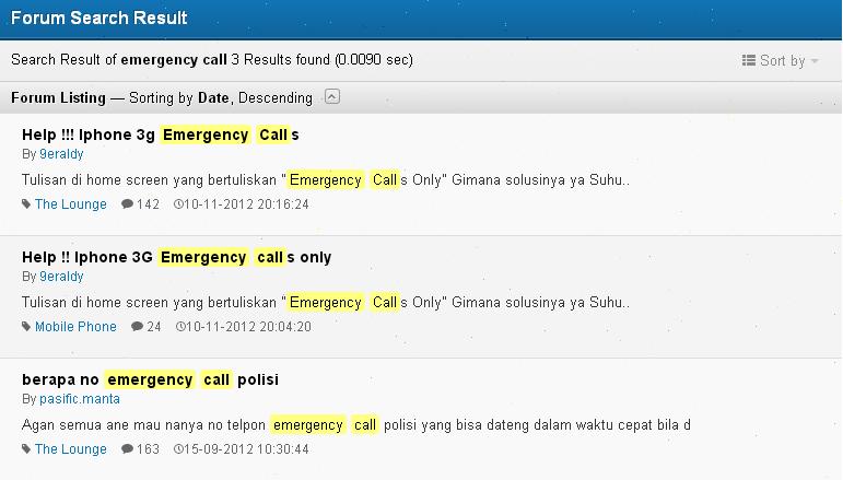 EMERGENCY CALLS ( MOSLEM ONLY ) 