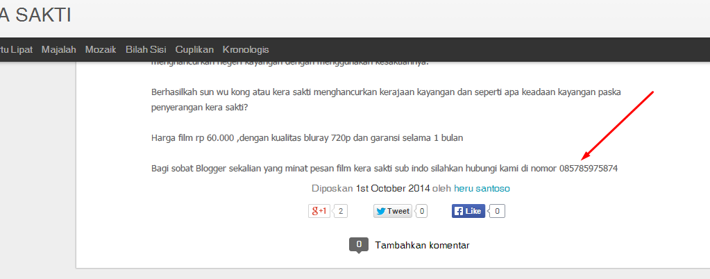Menurut google search islamtoleran.com di kelola heru santoso