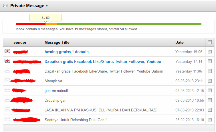 Spammer Beralih Lewat PM