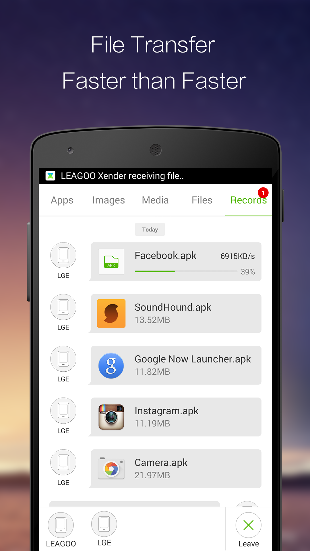 Xender ,file transfer & share