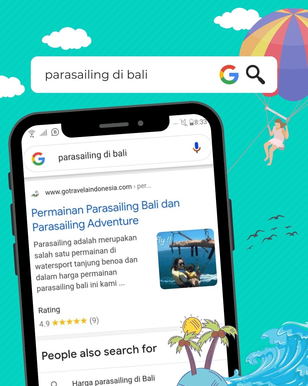 Voucher Parasailing Watersport Bali