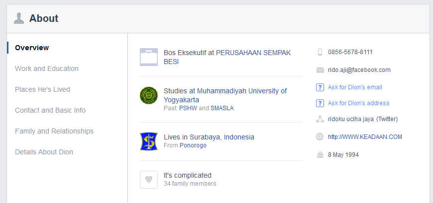 PENIPU ini Beraksi di Facebook, Namanya: DION RIDO WAHYU DARMAWAN / RIDO WAHYU AJIi