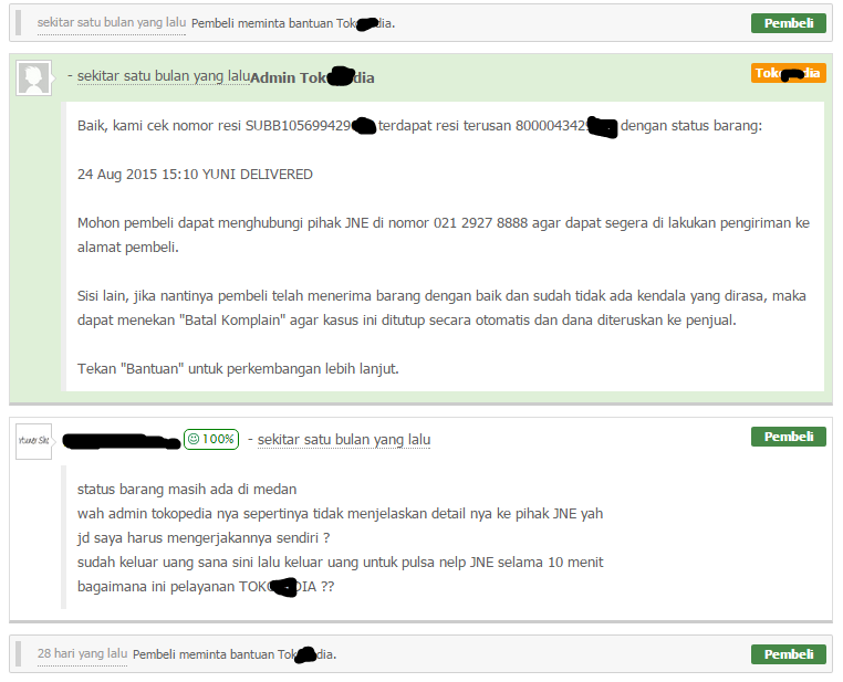 &#93;Surat terbuka&#93; Kekecewaan terhadap pelayanan JNE
