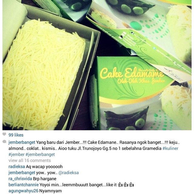 CAKE EDAMAME - JEMBER OLEH-OLEH KHAS ASELI JEMBER