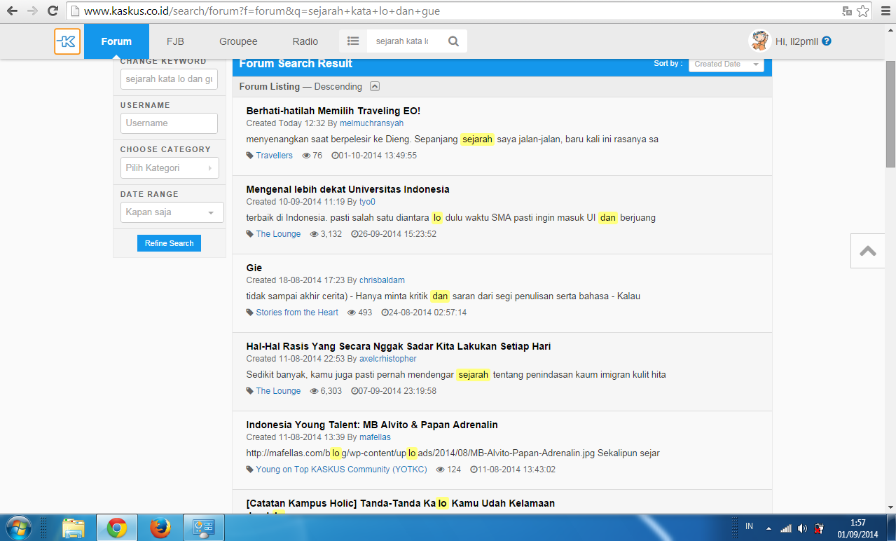 sejarah kata lo dan gue