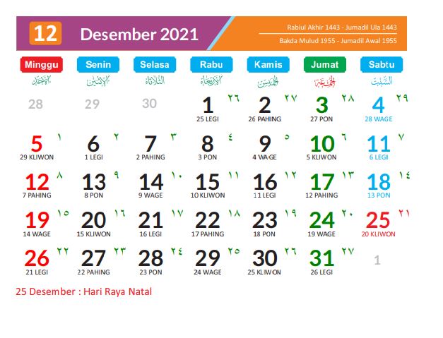 Kalender 2021: Berikut Jadwal Hari Libur Nasional, Cuti Bersama serta Tanggal Cantik 