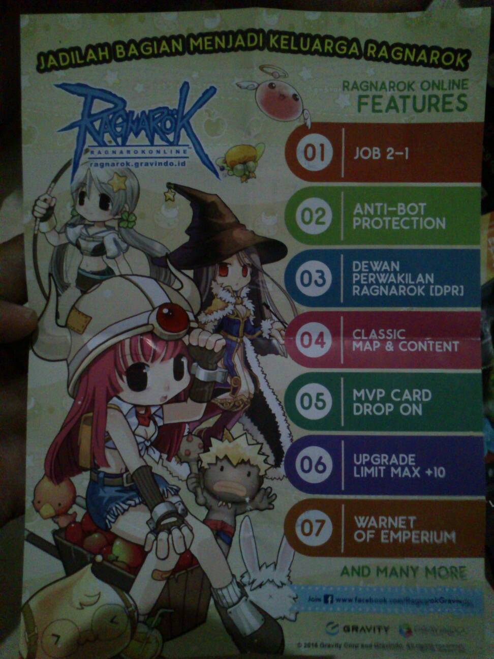 Brosur Dari Gravindo mengenai Kelanjutan Ragnarok Online