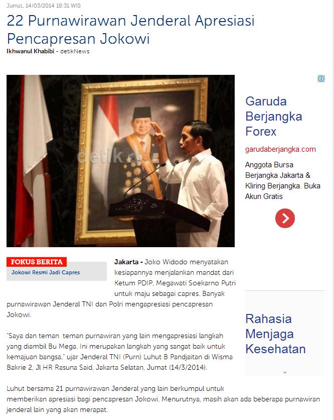 === &#91;BREAKING NEWS&#93; Jokowi telah Resmi Menjadi Capres PDIP ===