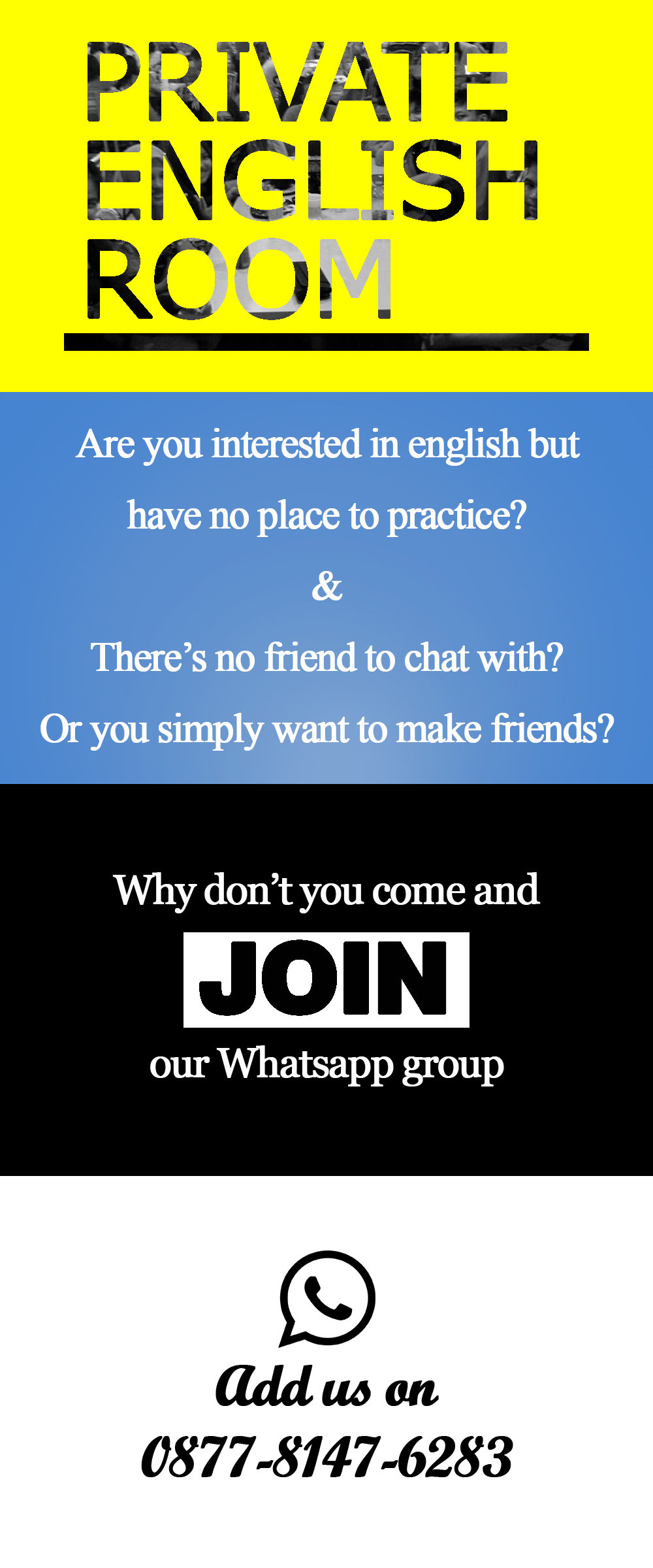 Come &amp; Join Us At &quot;Private English Room - Whatsapp English Group&quot;