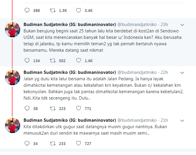 Terciduk Narkoba , Perilaku Andi Arief Semasa Kuliah Dibocorkan Budiman Sudjatmiko