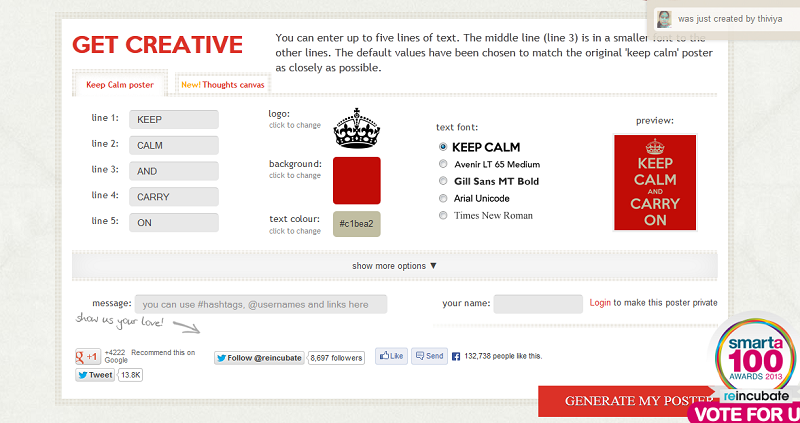 KEEP CALM-O-MATIC: Situs Pembuat Poster &quot;Keep Calm And...&quot; yang Legendaris