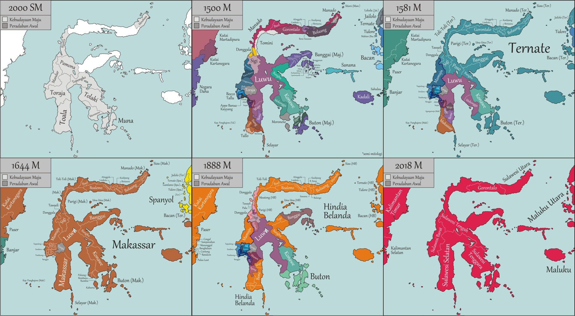 Kronologi Sejarah Sulawesi / Celebes (40.000 SM - 2018)