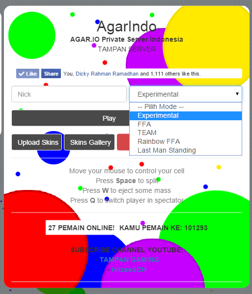 AgarIndo.pw - Agar.io Private Server Indonesia!
