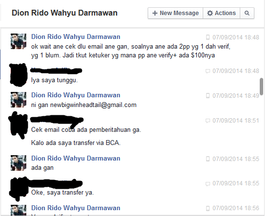 PENIPU ini Beraksi di Facebook, Namanya: DION RIDO WAHYU DARMAWAN / RIDO WAHYU AJIi