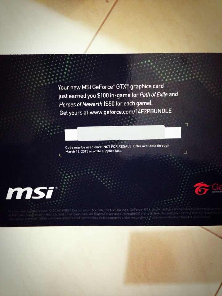 WTS Redeem Code for GARENA PATH OF EXILE