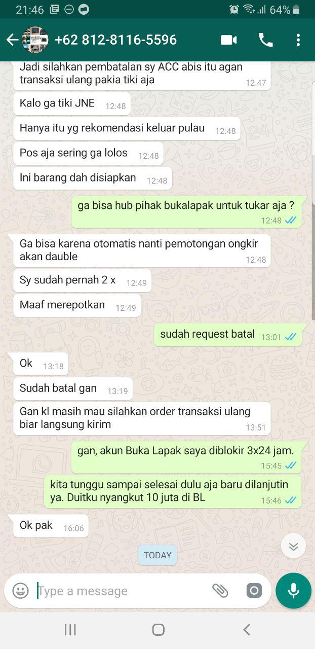Kecewa dengan Pelayanan dari BukaLapak, Akun BUYER diblokir Tanpa Sebab !!!