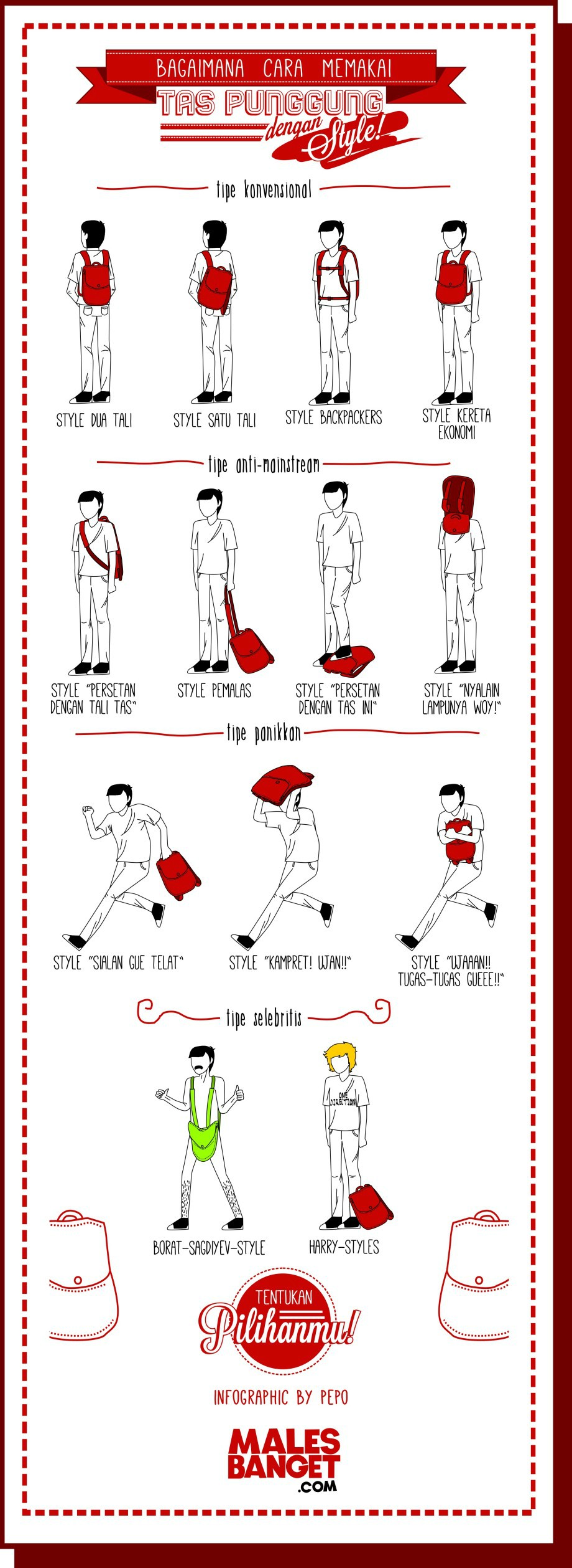 Cara Cara Menggunakan Tas Paling Unik! KREATIF GAN!!