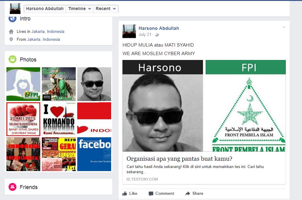 MAH yang Ditangkap di Pekanbaru Pendiri Saracen