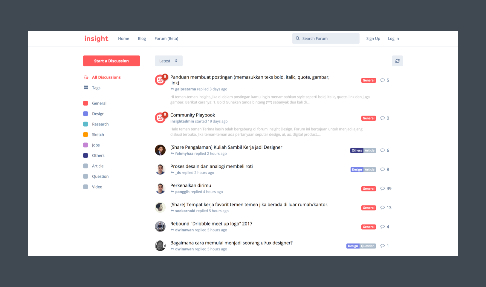 Insight Design - Forum Indonesia untuk belajar UI/UX , Web Design, App Design