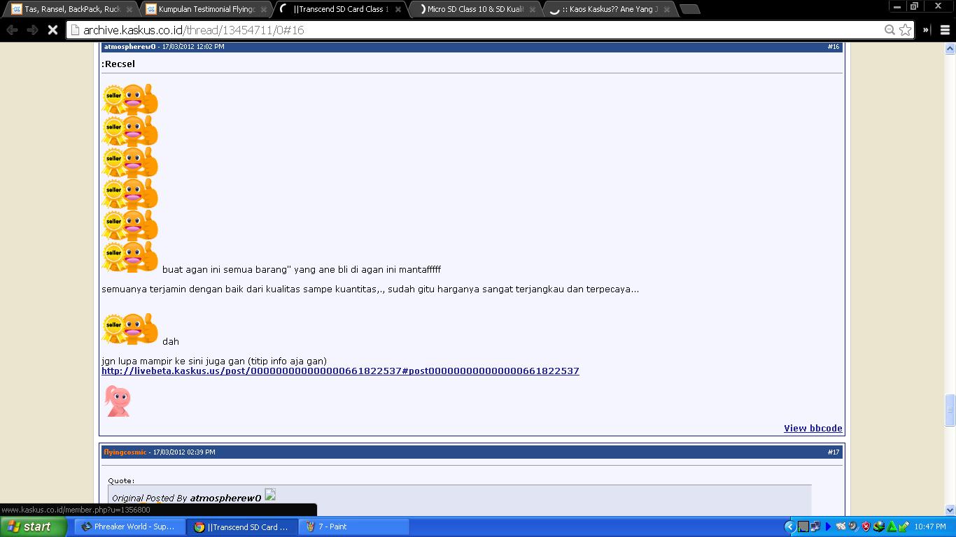 Kumpulan Testimonial Flyingcosmic