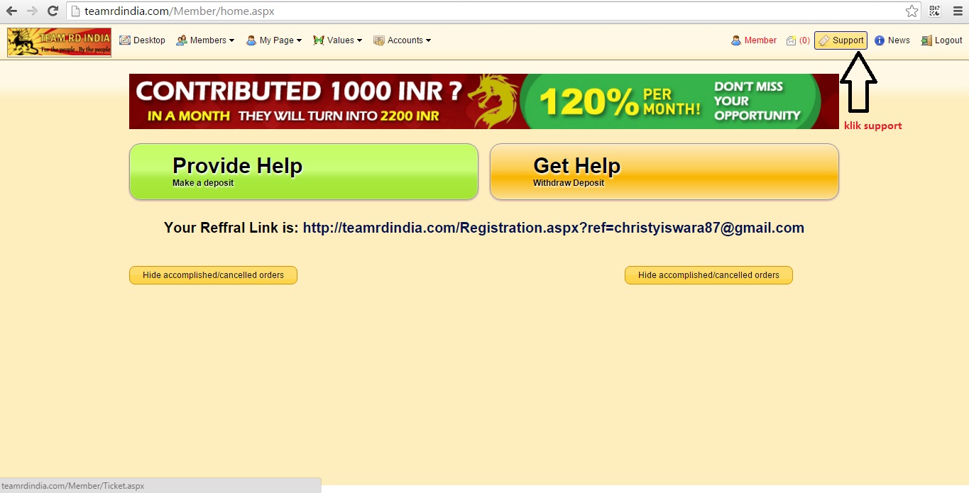 &#91;seijiiiii&#93;Team RD India | Peer To Peer Tanpa Task | 4%/Day