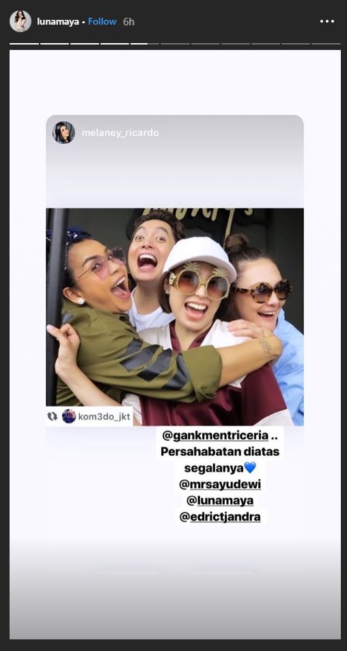 5 Curahan Hati Luna Maya Pasca Pernikahan Reino Barack dan Syahrini