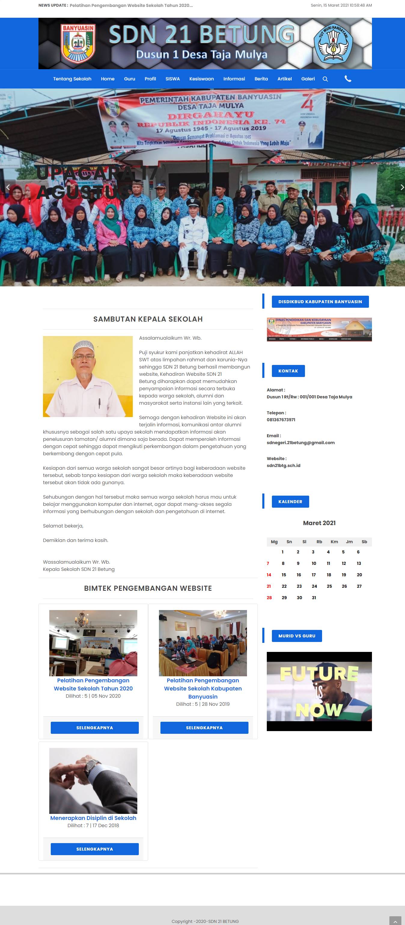 25 Contoh Web Profil Sekolah Lengkap Dari SD Sampai SMK