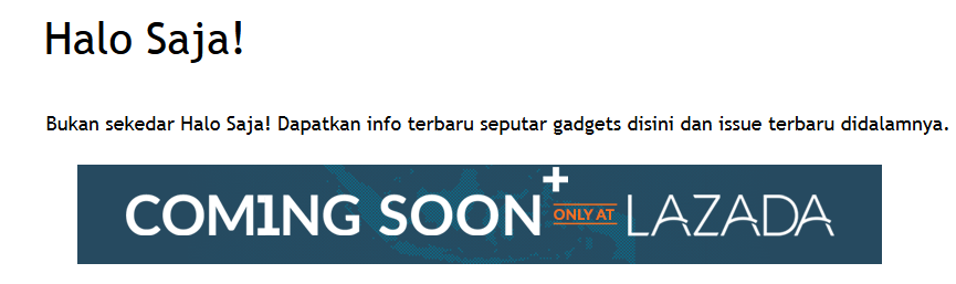 Oneplus one coming soon at Lazada ?