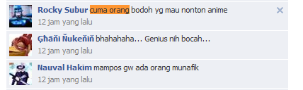 ALANGKAH LUCUNYA TINGKAH LAKU PARA COMATE