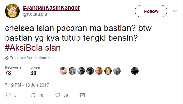 8 Panggilan Netizen untuk Bastian di #AksiBelaIslan