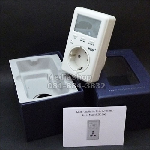 Watt Meter Wanf D02A Mini Ampere Meter Multi Fungsi buat ukur Voltage, Daya, Kwhmeter