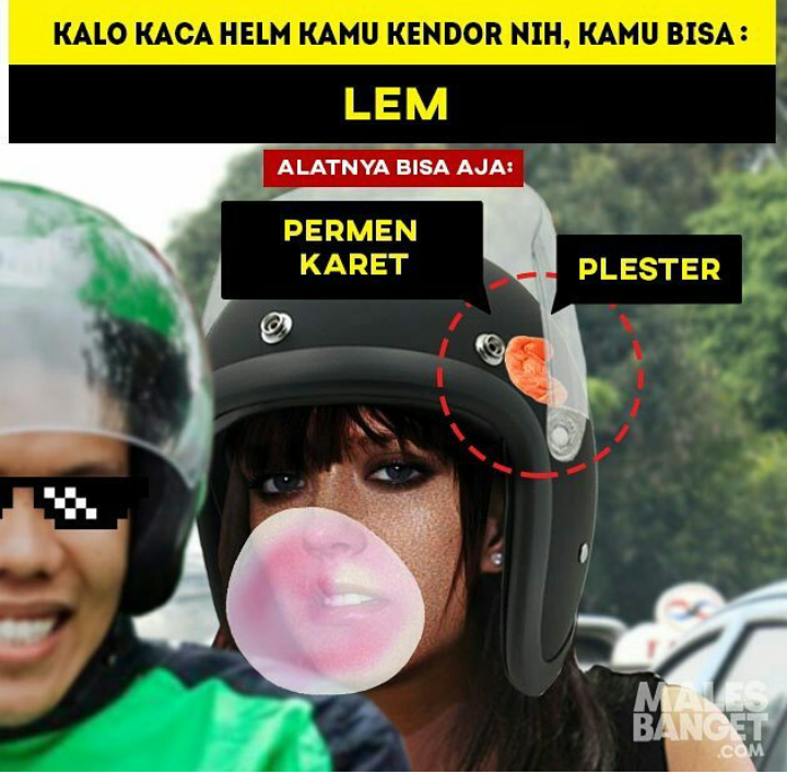 5 Tips mengatasi kaca helm kendor yang patut agan dan sista coba pas naik ojek