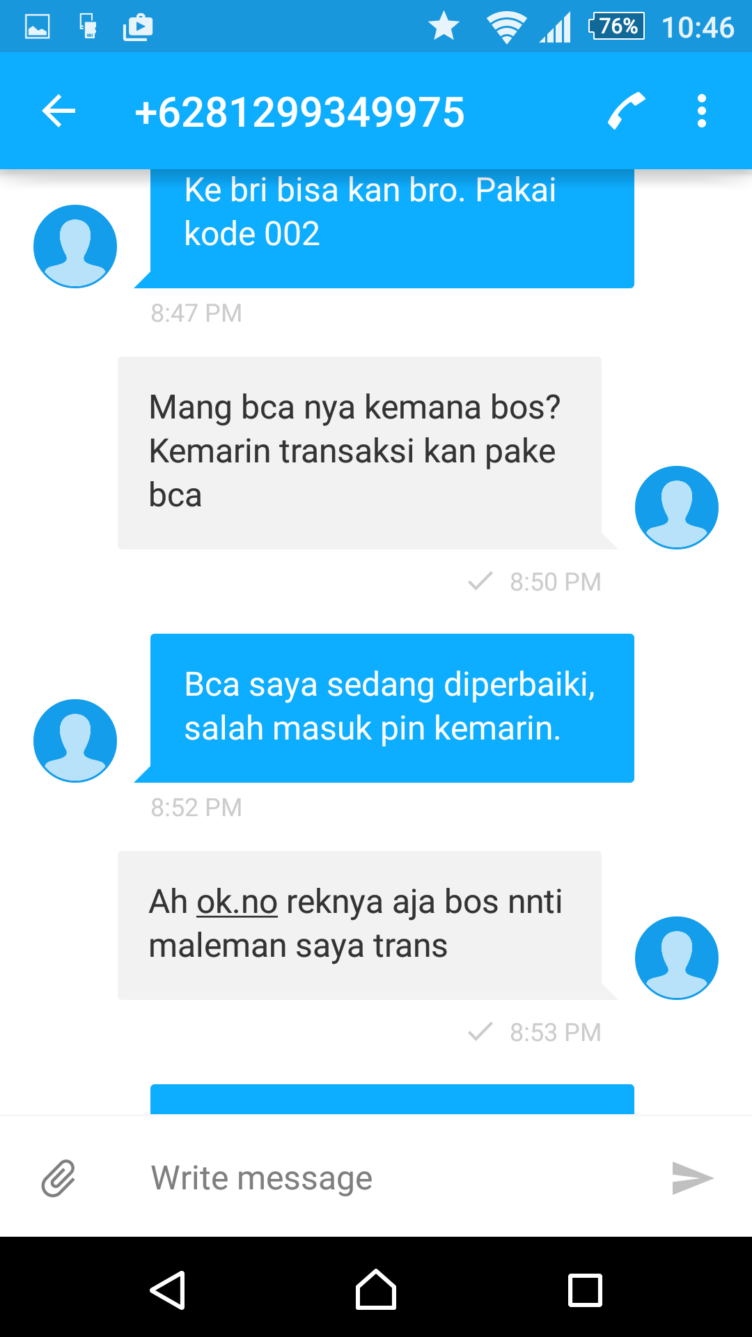 Hati-Hati pasang No HP di konfirmasi REKBER