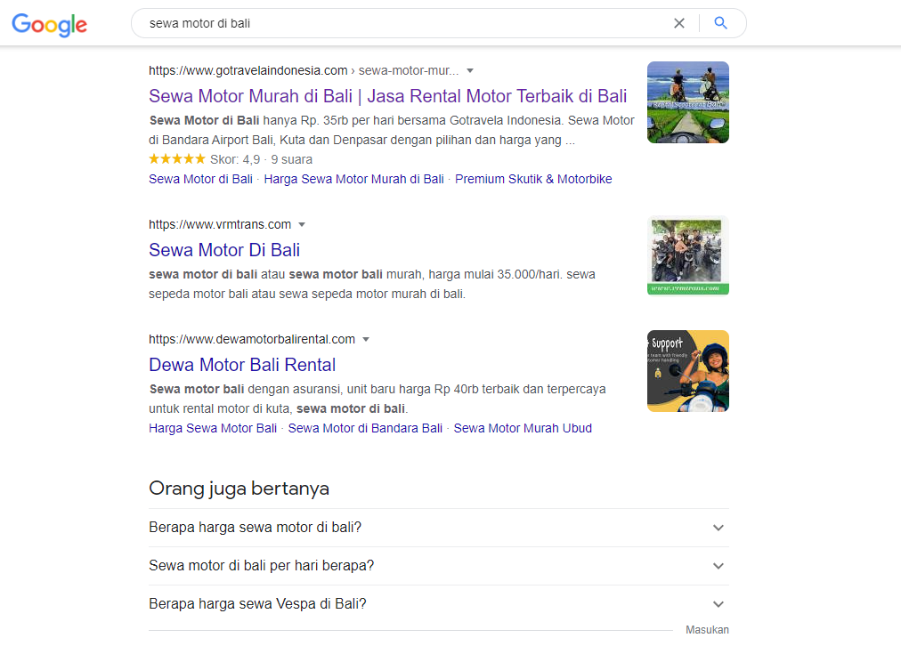 SEWA MOTOR BALI | PROMO RENTAL MOTOR KUTA