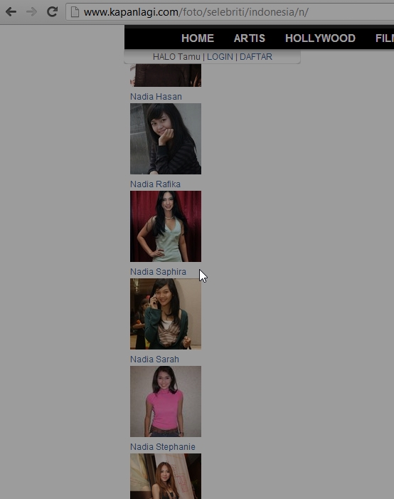 Trik Download Gambar Artis dari Kapan*agi