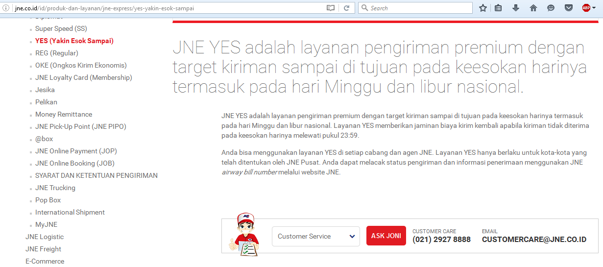Kekecewaan terhadap ketidakjelasan pihak JNE